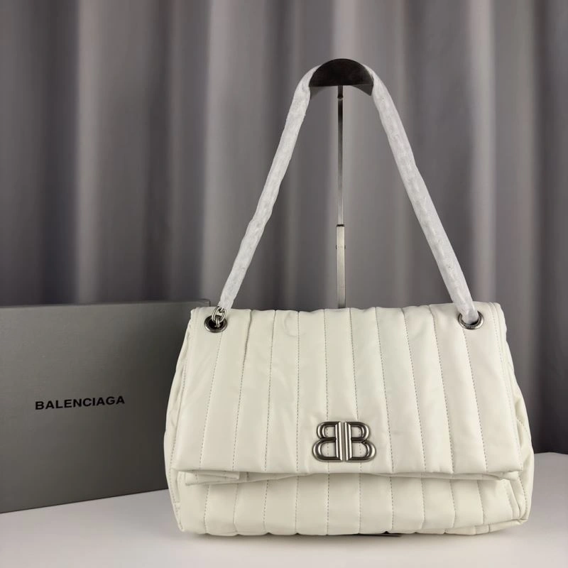 Balenciaga Monaco Luxe Calfskin Chain Bag -  Autumn Essential Stylish 75277