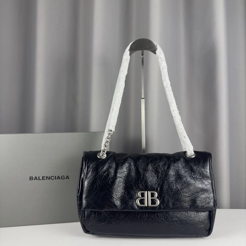 Balenciaga Monaco Luxe Chain Bag -  Leather Autumn Essential Compact 75263