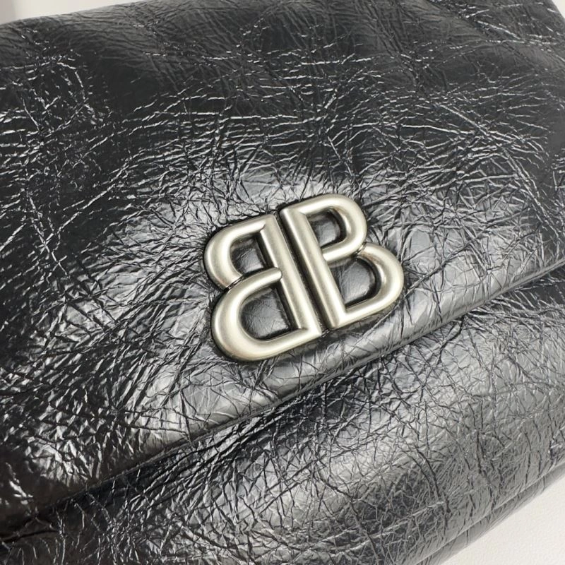 Balenciaga Monaco Luxe Chain Bag -  Leather Autumn Essential Compact 75263