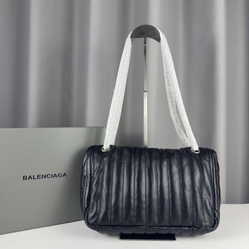 Balenciaga Monaco Luxe Lambskin Chain Bag -  Dark Style FlexibleFit 75284