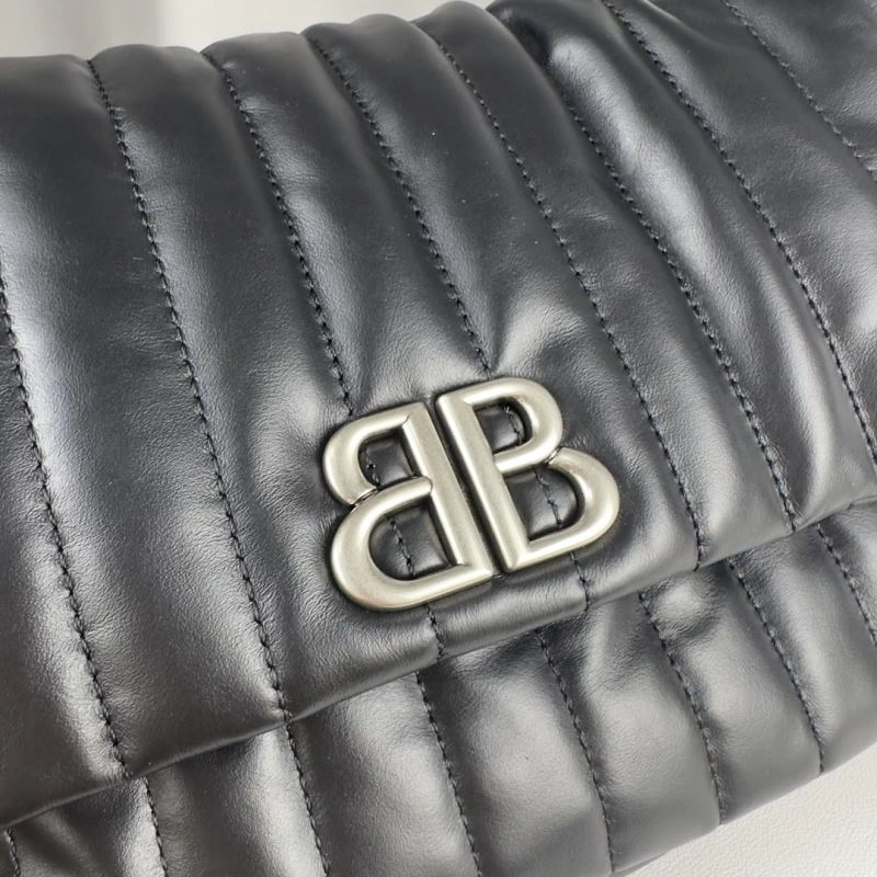 Balenciaga Monaco Luxe Lambskin Chain Bag -  Dark Style FlexibleFit 75284