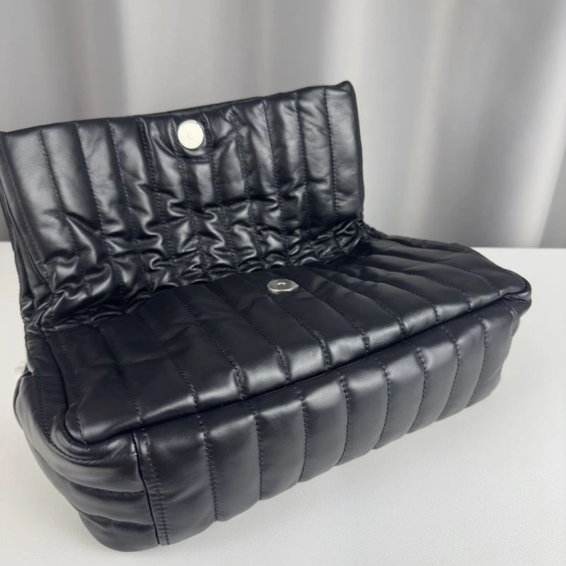 Balenciaga Monaco Luxe Lambskin Chain Bag -  Dark Style FlexibleFit 75284