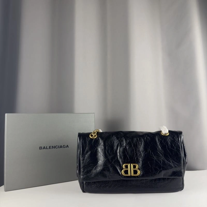 Balenciaga Monaco Ultra-Soft Calfskin Chain Bag -  Fall Essential Trendy 75276