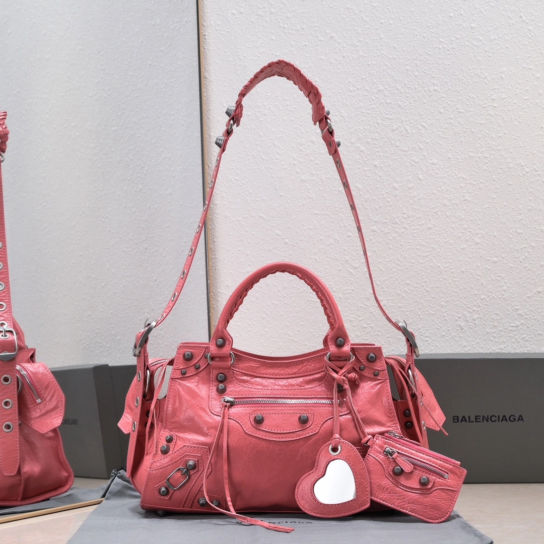 Balenciaga NEO CAGOLE Distressed Lambskin Medium Bag TravelReady 60942