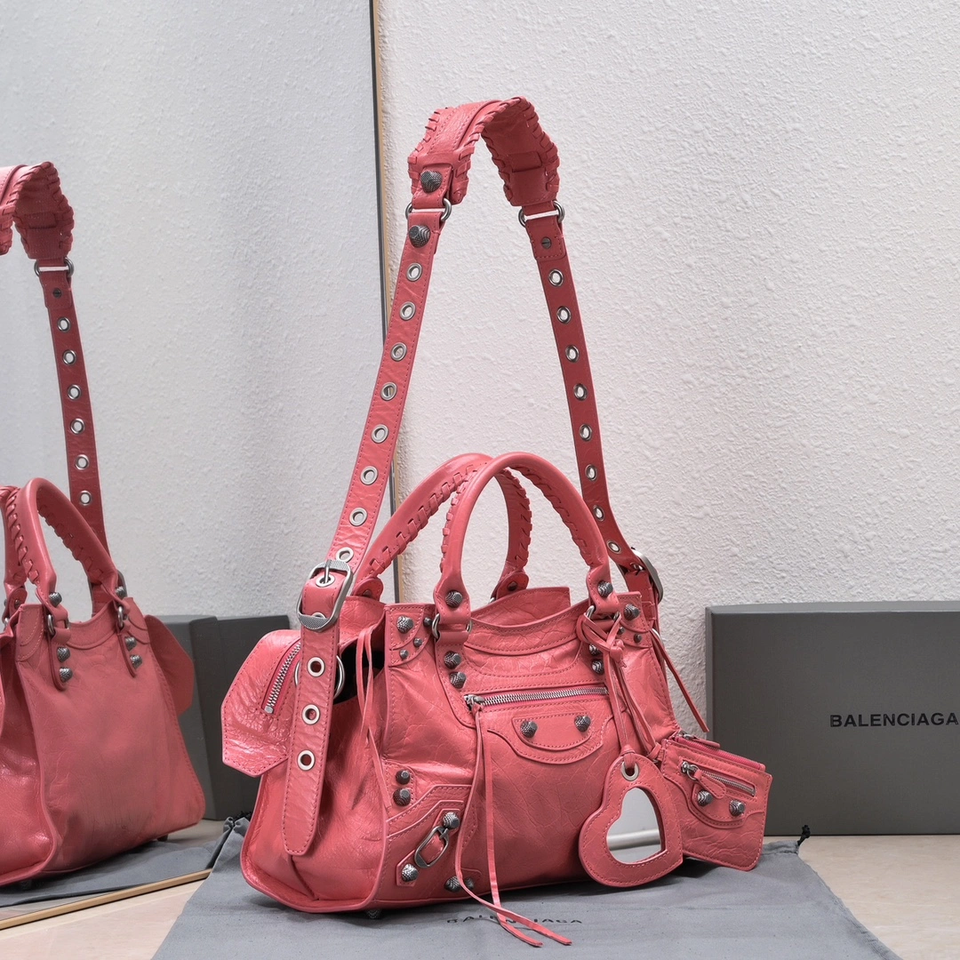Balenciaga NEO CAGOLE Distressed Lambskin Medium Bag TravelReady 60942