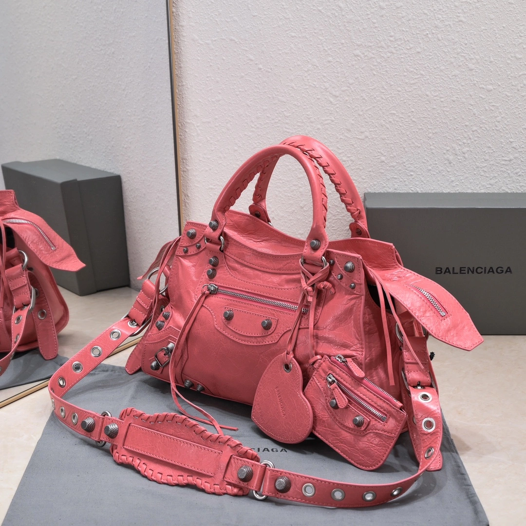 Balenciaga NEO CAGOLE Distressed Lambskin Medium Bag TravelReady 60942