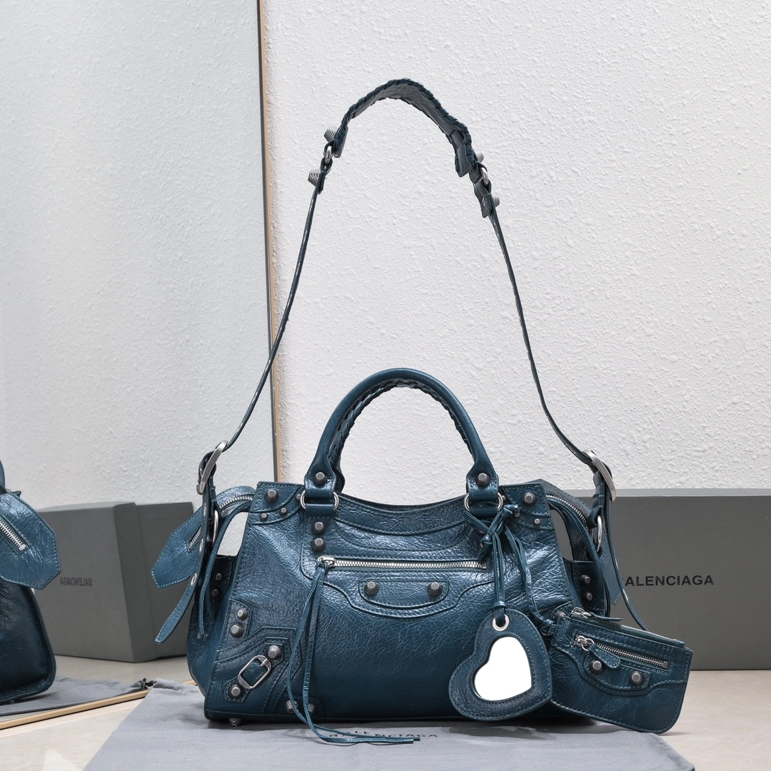 Trendy Balenciaga NEO CAGOLE Medium Motorcycle Trapezoid Bag Set 60962