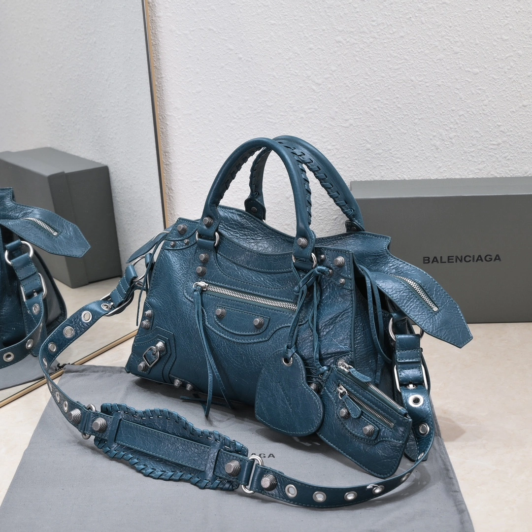 Trendy Balenciaga NEO CAGOLE Medium Motorcycle Trapezoid Bag Set 60962