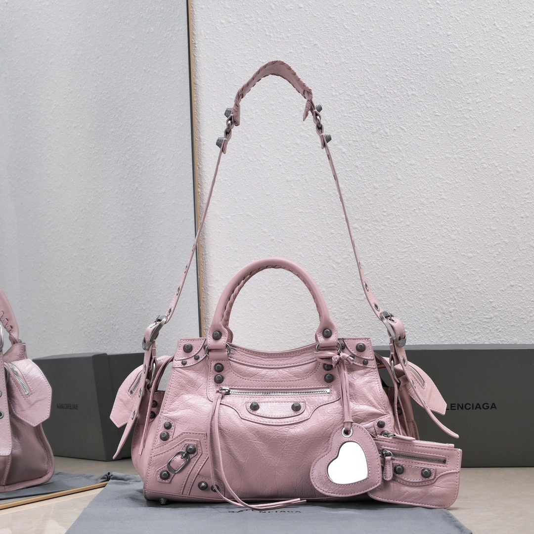 EyeCatching Balenciaga NEO CAGOLE Vintage Cracked Lambskin Handbag 60965
