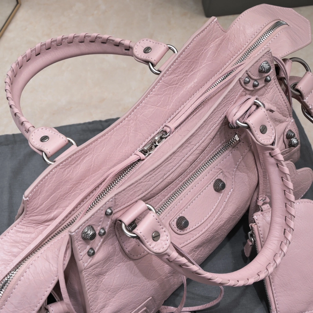 EyeCatching Balenciaga NEO CAGOLE Vintage Cracked Lambskin Handbag 60965
