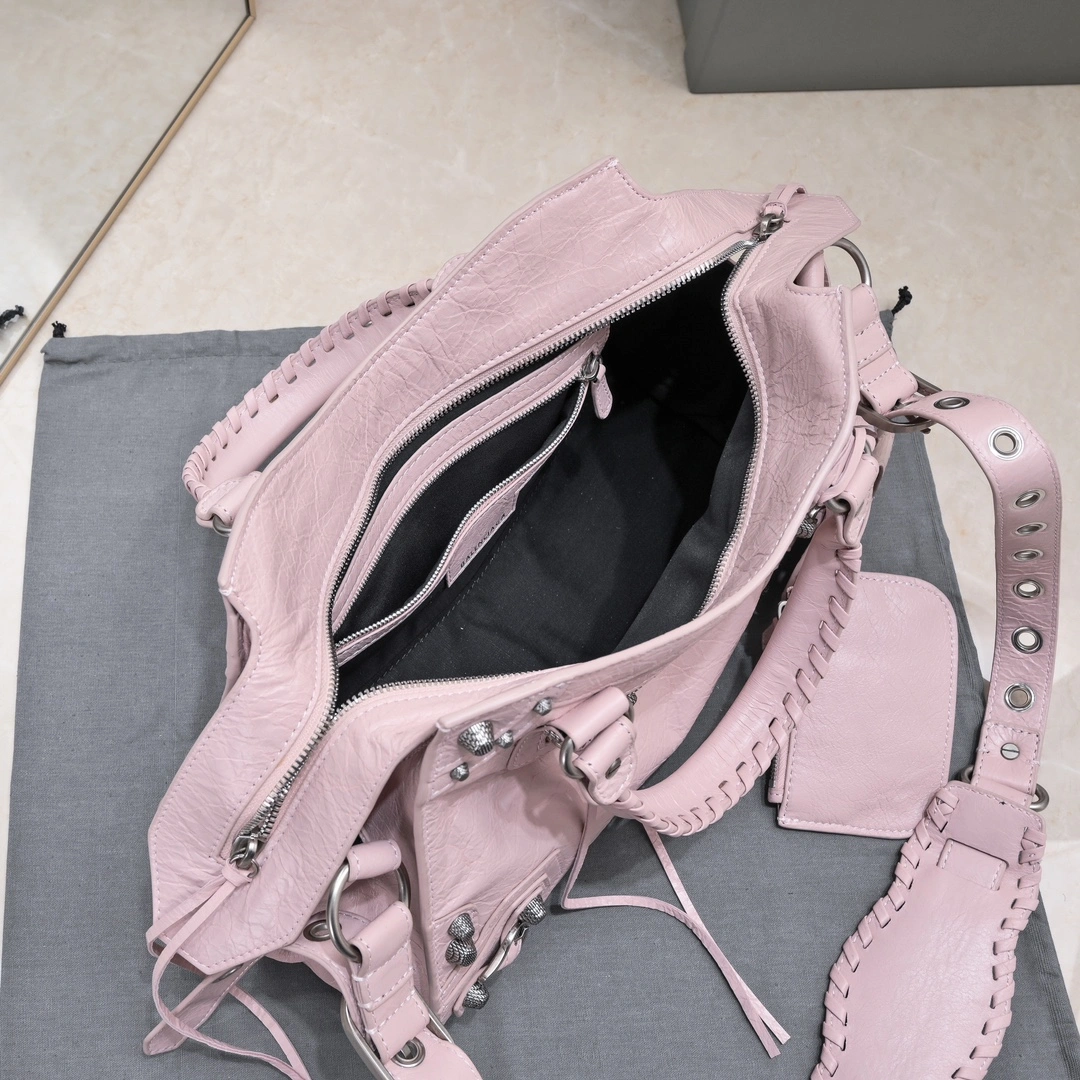 EyeCatching Balenciaga NEO CAGOLE Vintage Cracked Lambskin Handbag 60965
