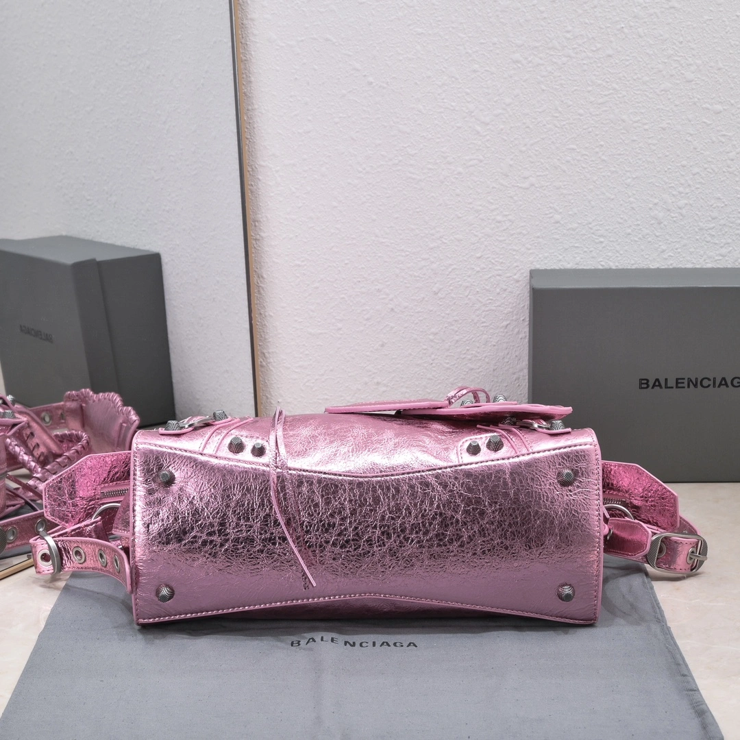Balenciaga NEO CAGOLE Vintage Lambskin Motorcycle Bag Set Stretchable 60963