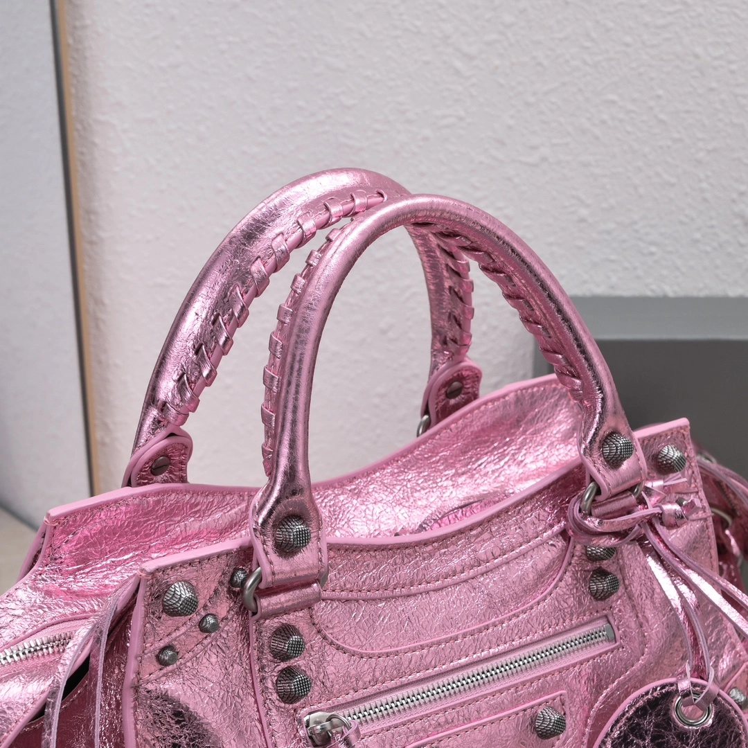 Balenciaga NEO CAGOLE Vintage Lambskin Motorcycle Bag Set Stretchable 60963