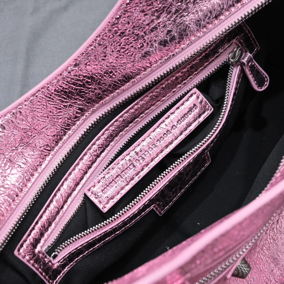 Balenciaga NEO CAGOLE Vintage Lambskin Motorcycle Bag Set Stretchable 60963