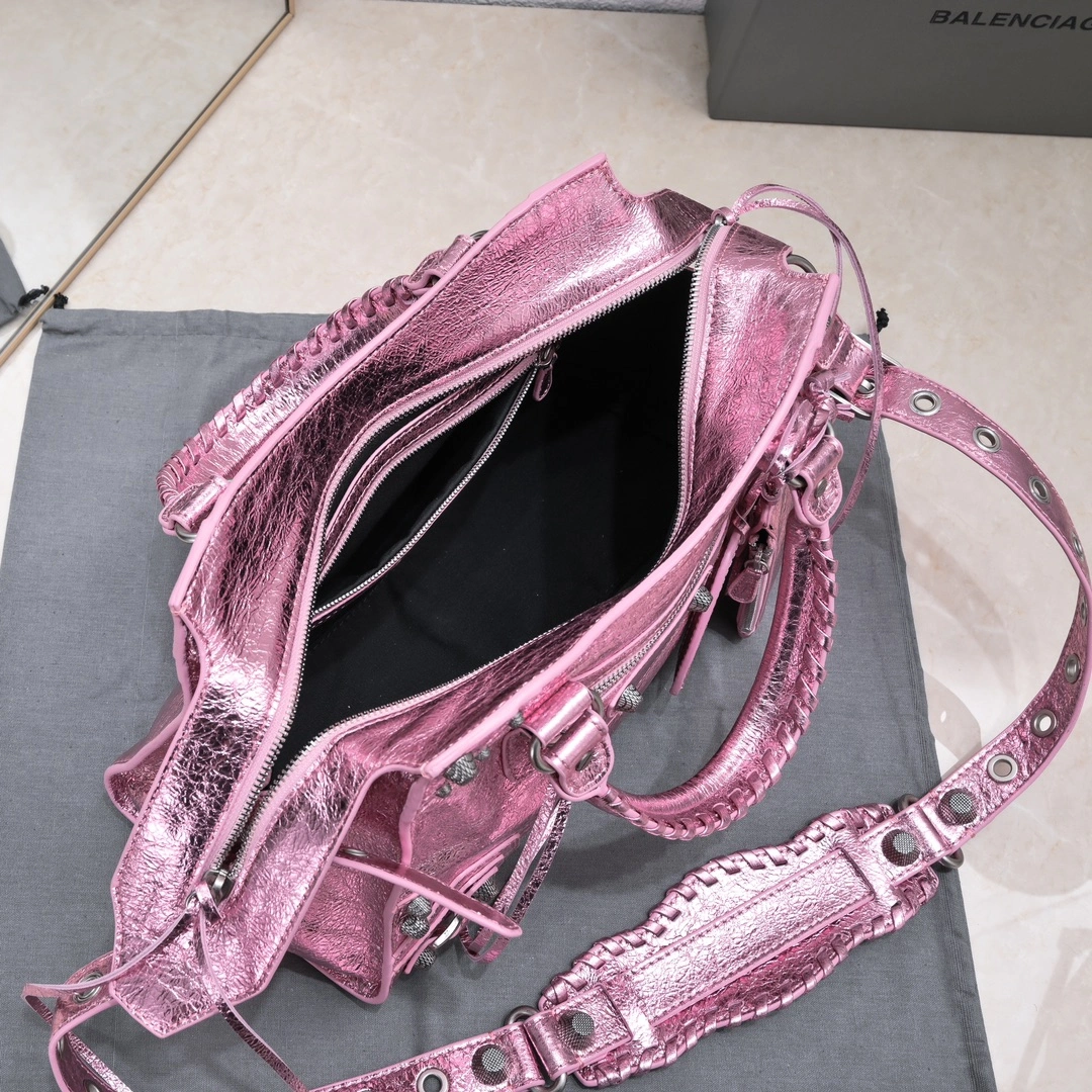 Balenciaga NEO CAGOLE Vintage Lambskin Motorcycle Bag Set Stretchable 60963