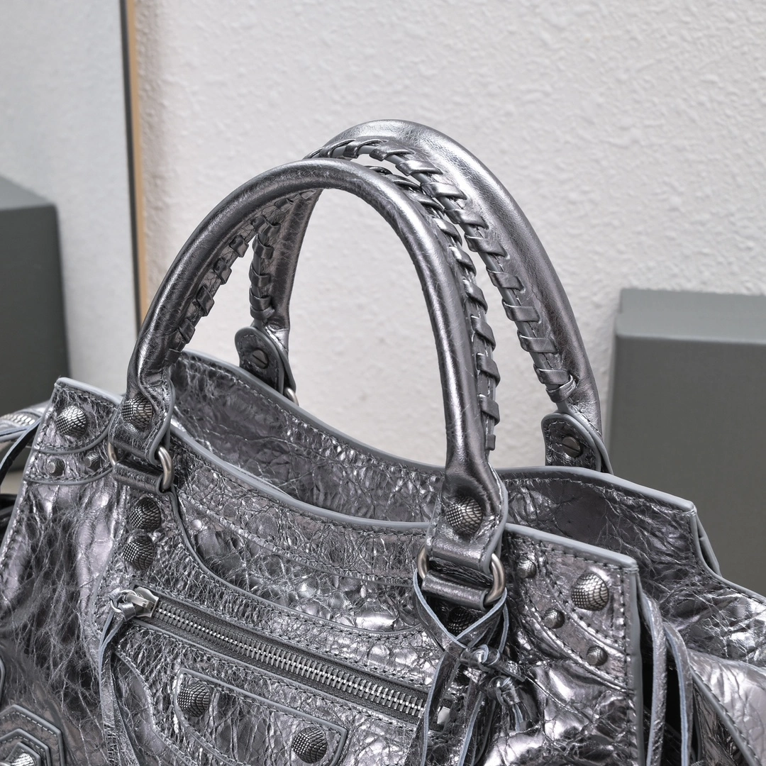 Balenciaga NEO CAGOLE Vintage Leather Trapezoid Bag with Accessories TravelReady 60958