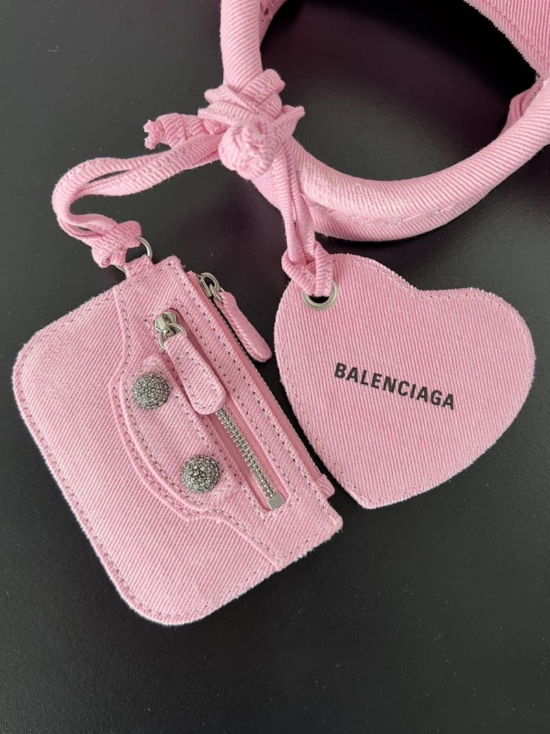 Upgraded Balenciaga Neo Cagole Distressed Denim Motorcycle Bag 72681