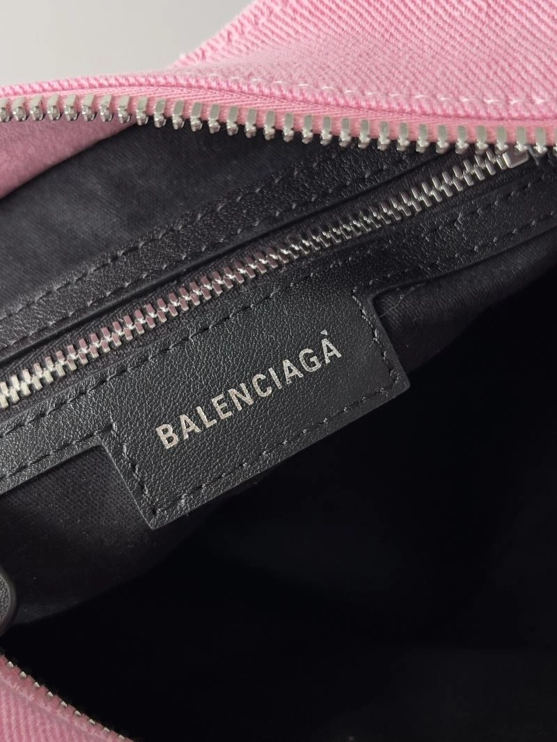 Upgraded Balenciaga Neo Cagole Distressed Denim Motorcycle Bag 72681