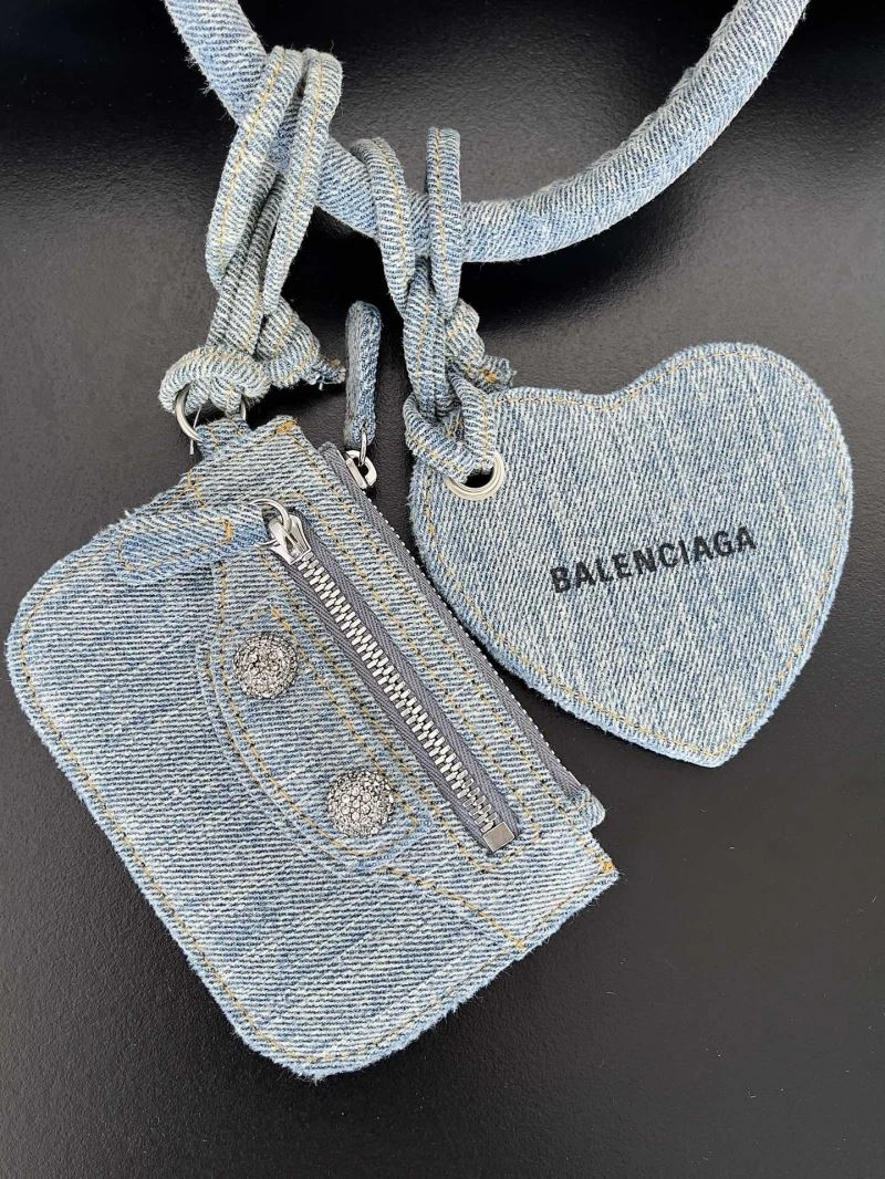 BestValue Balenciaga Neo Cagole Distressed Denim Motorcycle Bag 72668