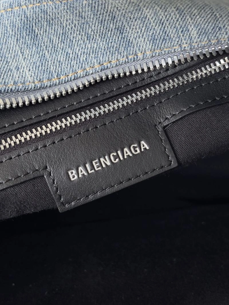BestValue Balenciaga Neo Cagole Distressed Denim Motorcycle Bag 72668