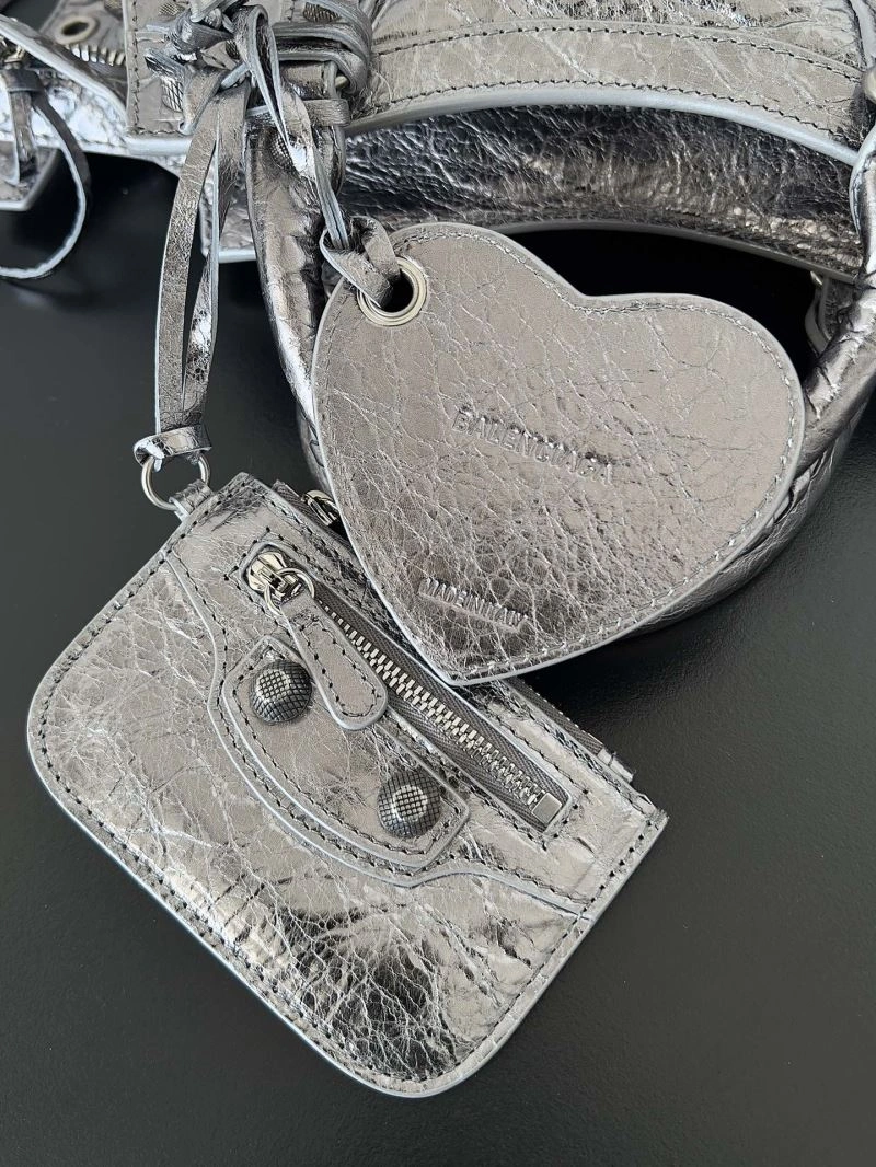 WellDesigned Balenciaga Neo Cagole Distressed Lambskin Motorcycle Bag 78753