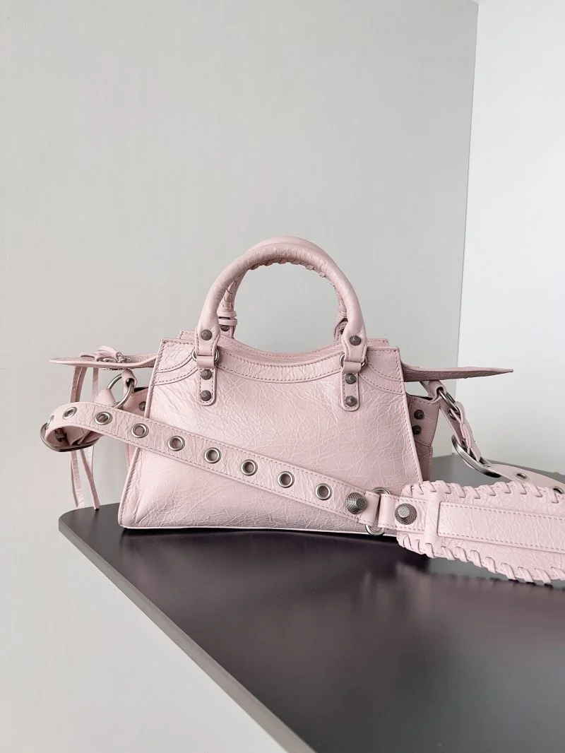 Balenciaga Neo Cagole Distressed Lambskin Motorcycle Bag Neat 37579