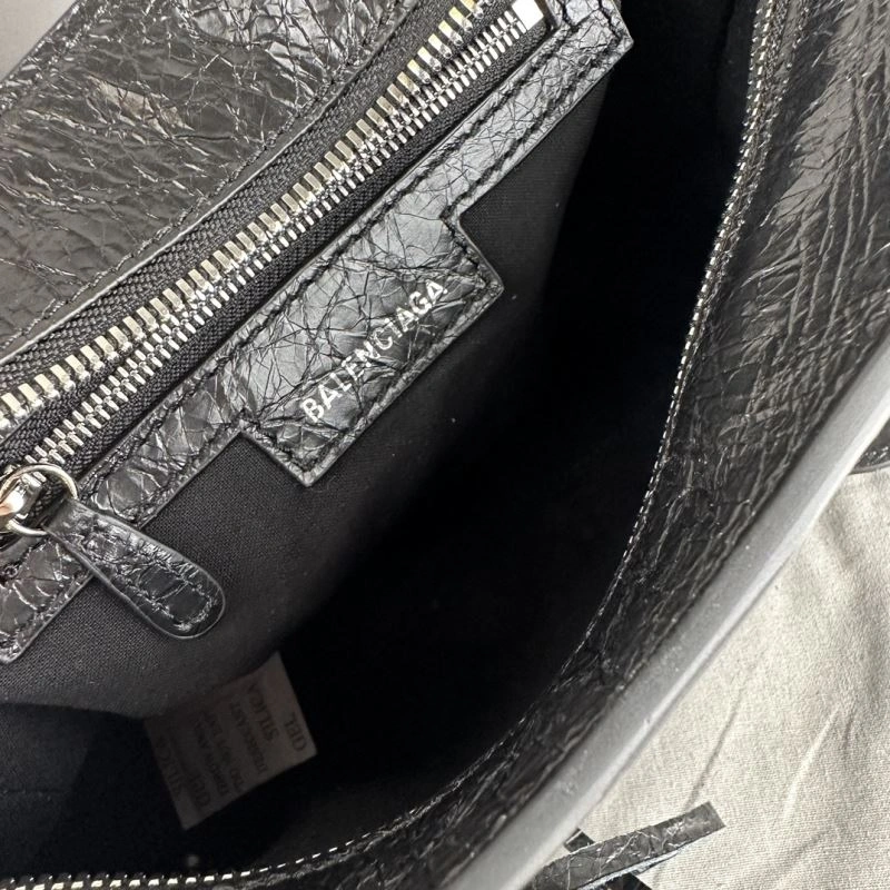 Balenciaga Neo Cagole Heart Mirror Motorcycle Bag in Black Crackle SportInspired 78784