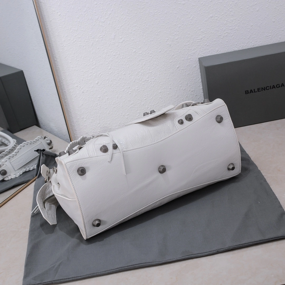 Balenciaga Neo Cagole Large White Motorcycle Bag SmartChoice 60991