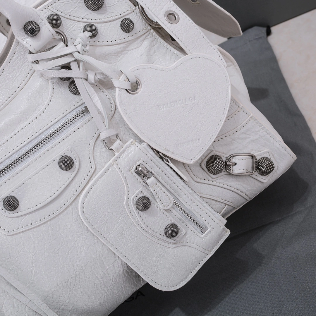 Balenciaga Neo Cagole Large White Motorcycle Bag SmartChoice 60991