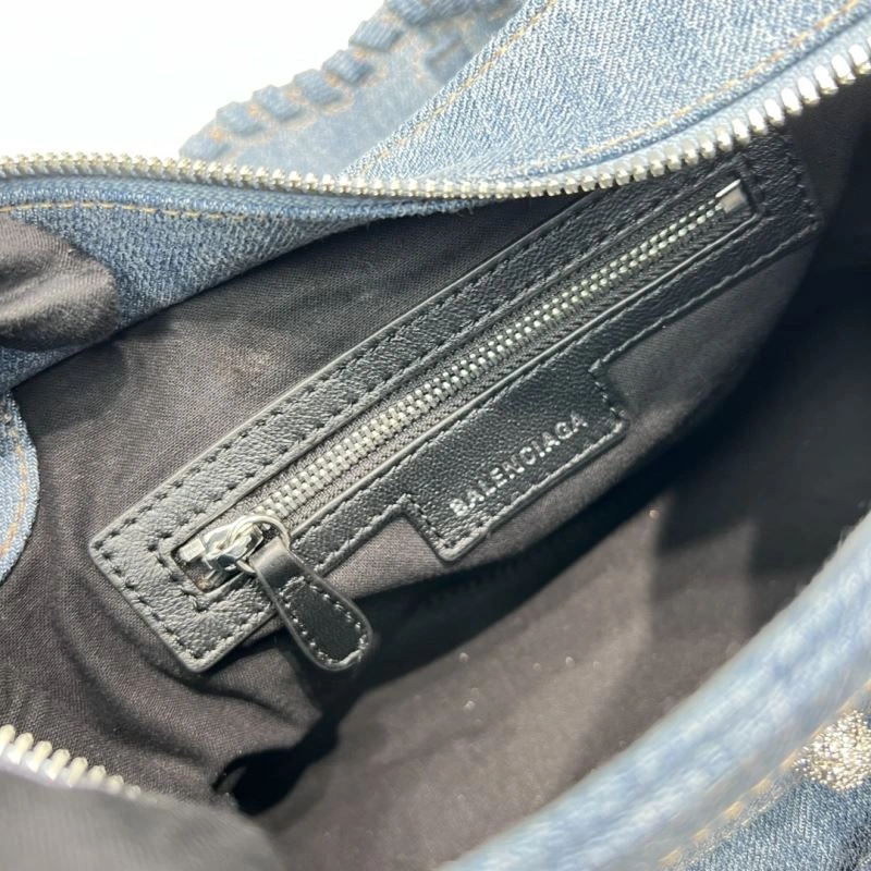 Balenciaga Neo Cagole Studded Denim Motorcycle Bag - Special Price NewStyle 72678
