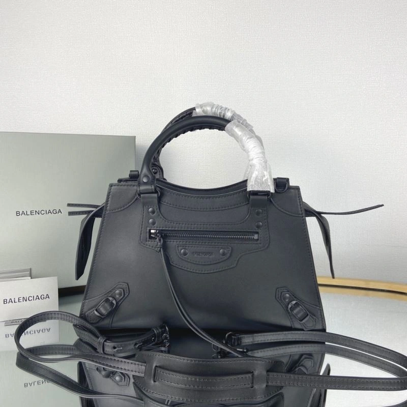 FreshLook Balenciaga Neo  Textured Black Motorcycle Bag 75333