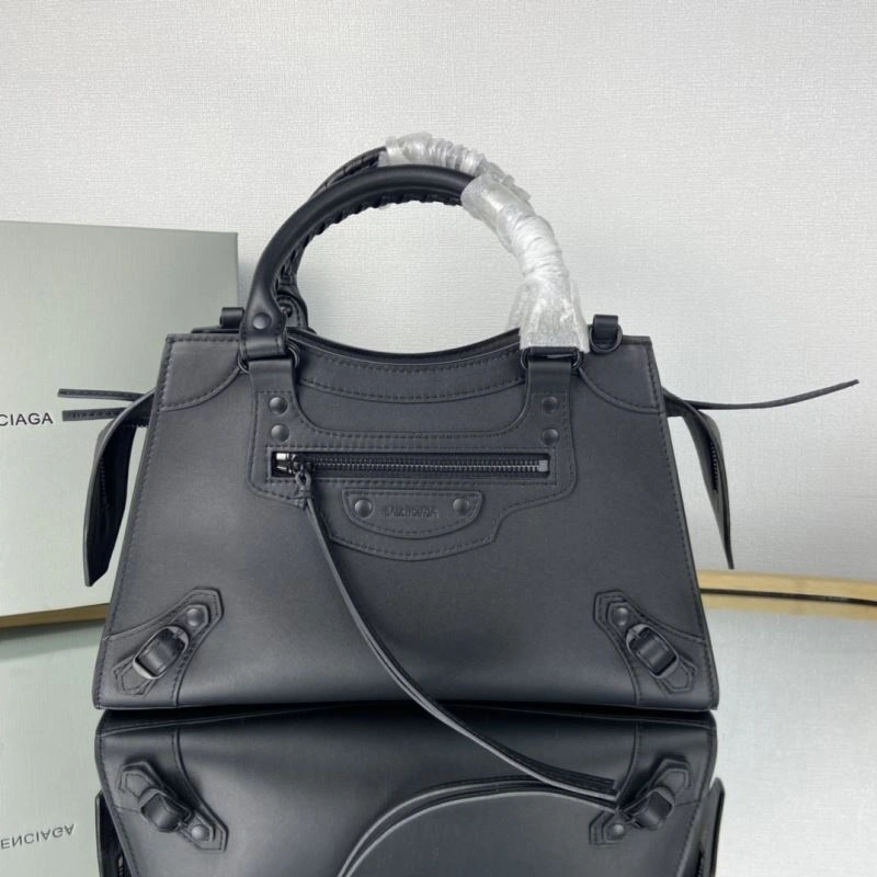 FreshLook Balenciaga Neo  Textured Black Motorcycle Bag 75333