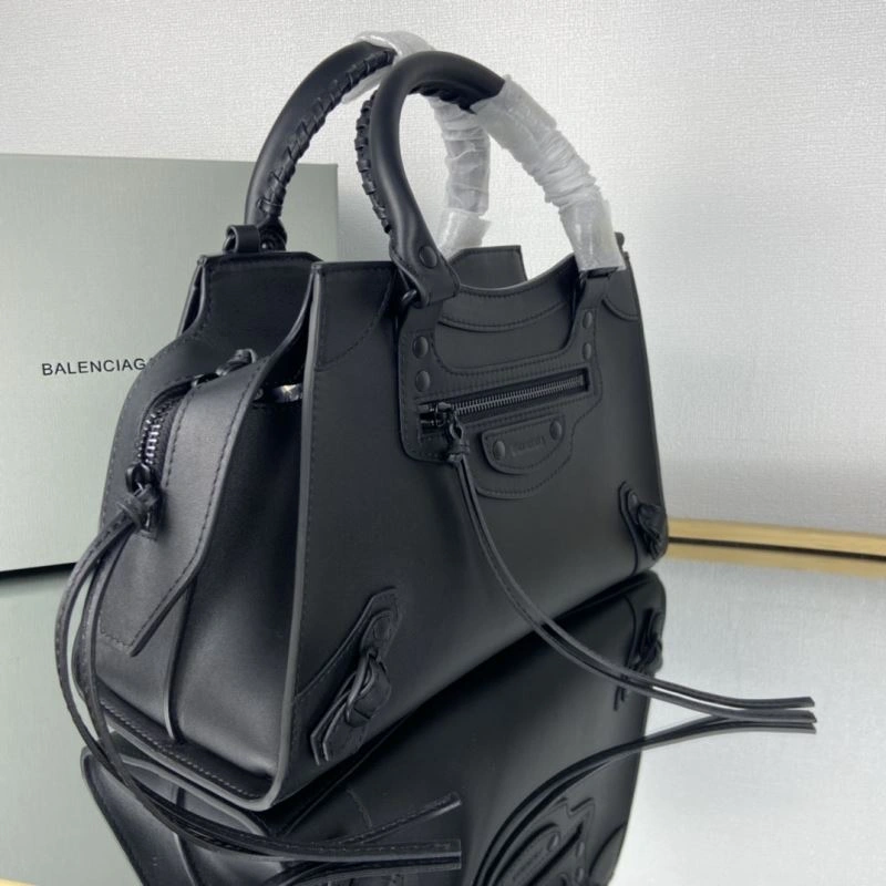 FreshLook Balenciaga Neo  Textured Black Motorcycle Bag 75333