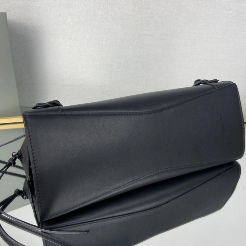 FreshLook Balenciaga Neo  Textured Black Motorcycle Bag 75333