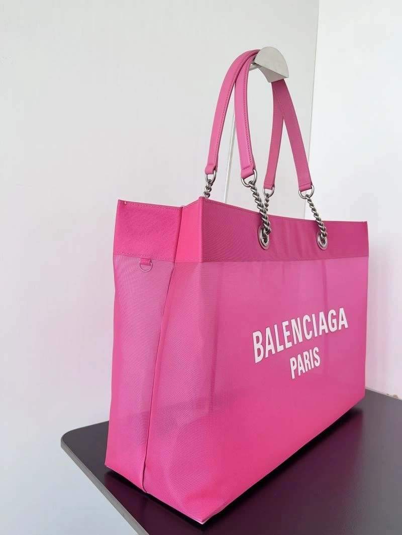 Efficient Balenciaga Paris Duty Free Mesh Tote Bag with Leather-Chain Strap 78579