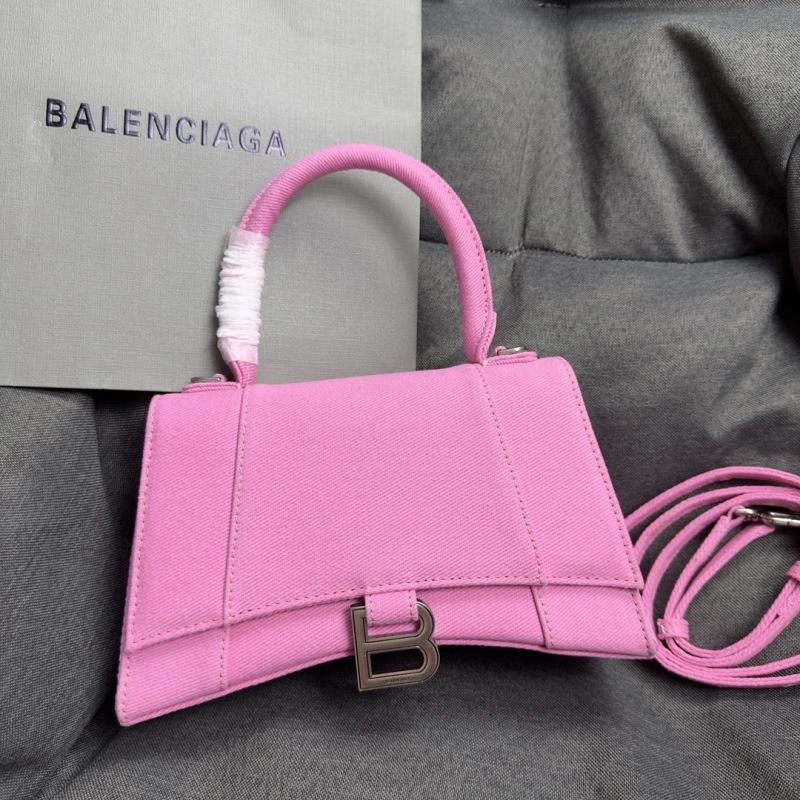 Balenciaga Pink Hourglass Bag with Silver Buckle - S Size Snug 69984