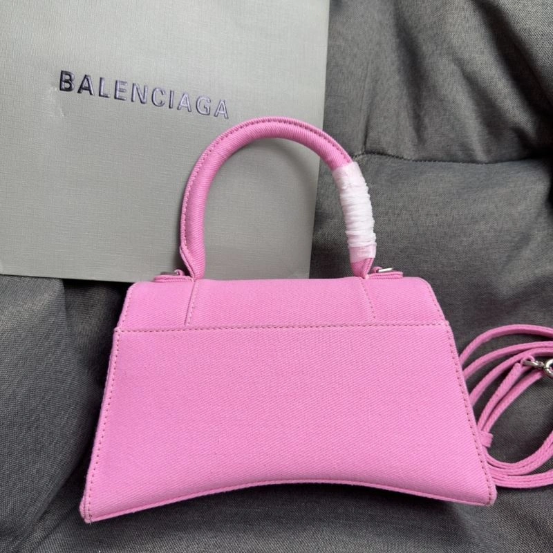 Balenciaga Pink Hourglass Bag with Silver Buckle - S Size Snug 69984