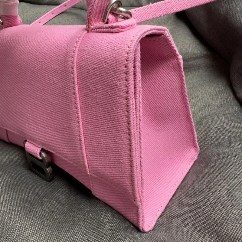 Balenciaga Pink Hourglass Bag with Silver Buckle - S Size Snug 69984