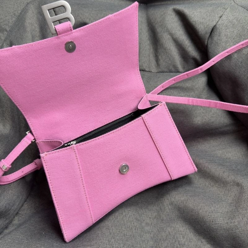 Balenciaga Pink Hourglass Bag with Silver Buckle - S Size Snug 69984