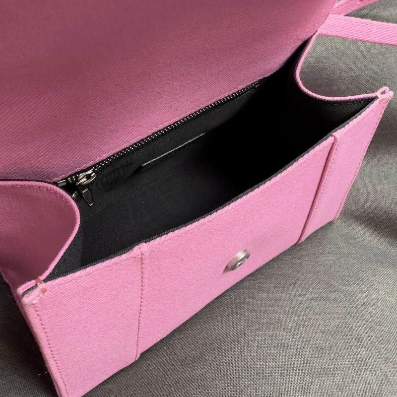 Balenciaga Pink Hourglass Bag with Silver Buckle - S Size Snug 69984
