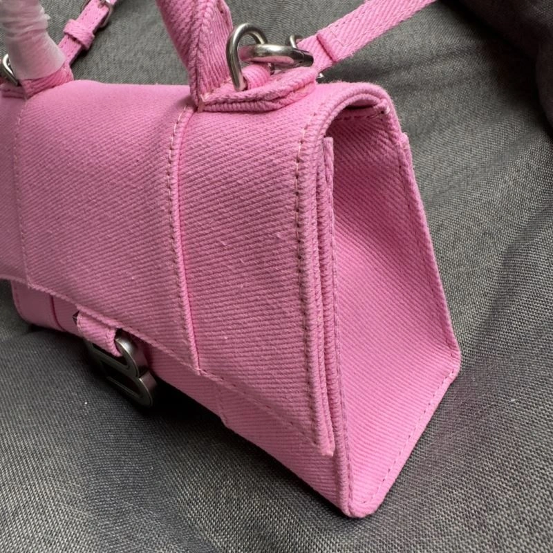 Balenciaga Pink Hourglass Bag with Silver Buckle - XS Size Comfortable 70015
