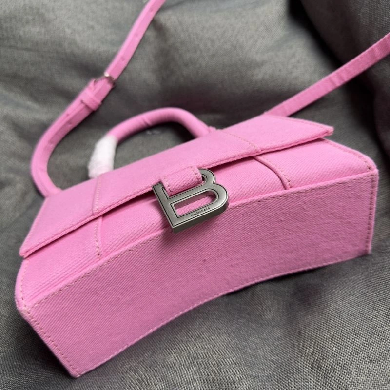 Balenciaga Pink Hourglass Bag with Silver Buckle - XS Size Comfortable 70015