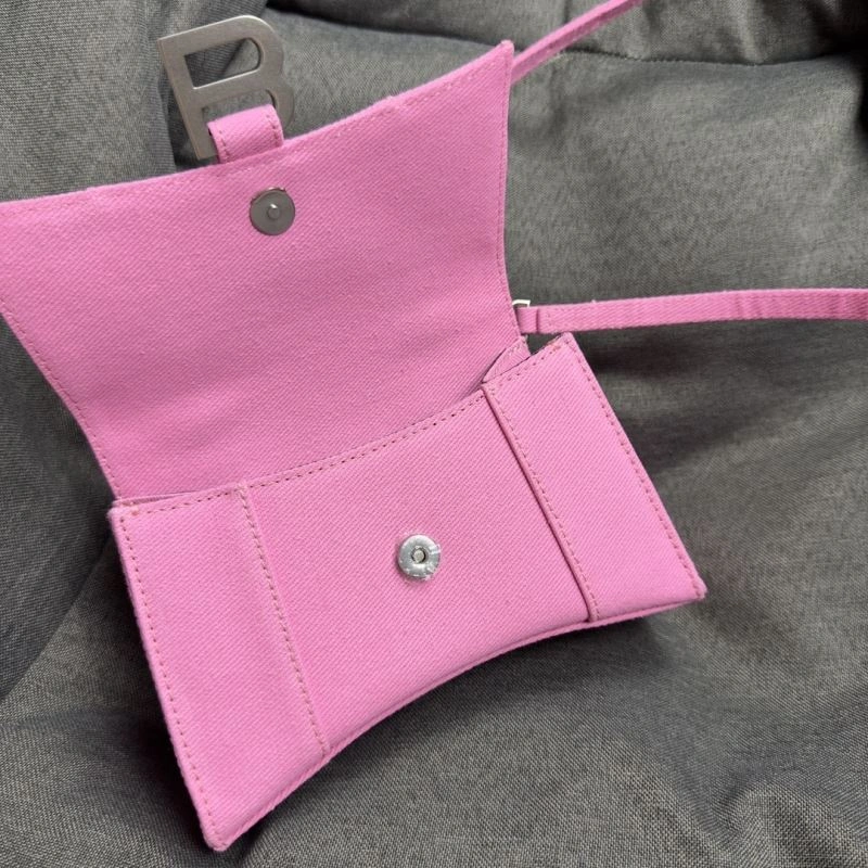 Balenciaga Pink Hourglass Bag with Silver Buckle - XS Size Comfortable 70015
