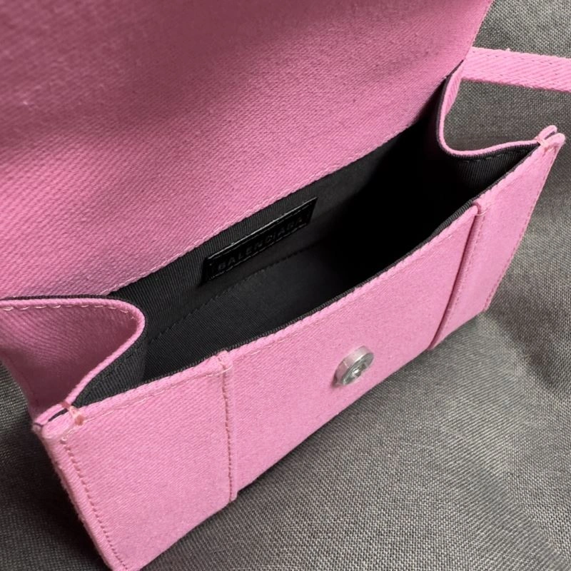 Balenciaga Pink Hourglass Bag with Silver Buckle - XS Size Comfortable 70015