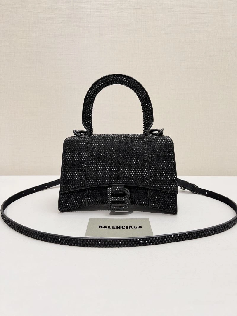Breathable Balenciaga Radiant Diamond Hourglass Bag - Sparkling Elegance 66978