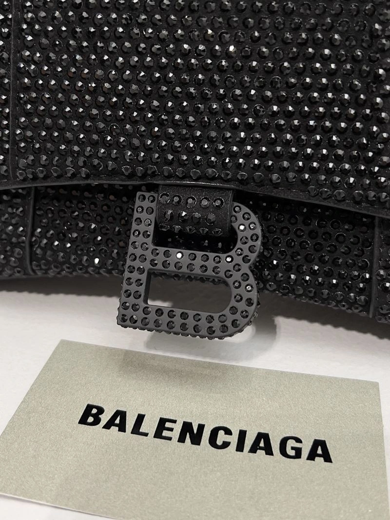 Breathable Balenciaga Radiant Diamond Hourglass Bag - Sparkling Elegance 66978