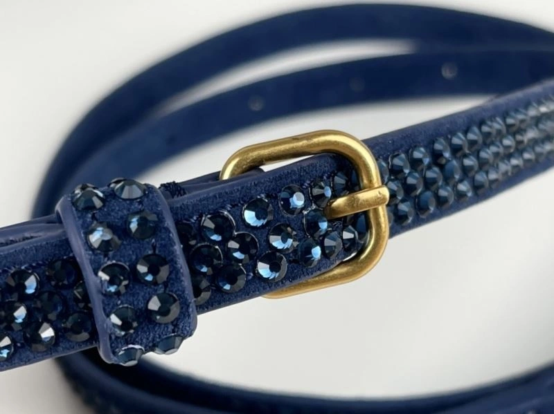 Balenciaga Radiant Hourglass Bag with Blue Rhinestones Stylish 72601