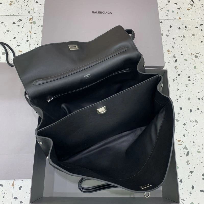 RelaxedFit Balenciaga Rebel  Black Handbag with Silver Buckle - Three Sizes 66960