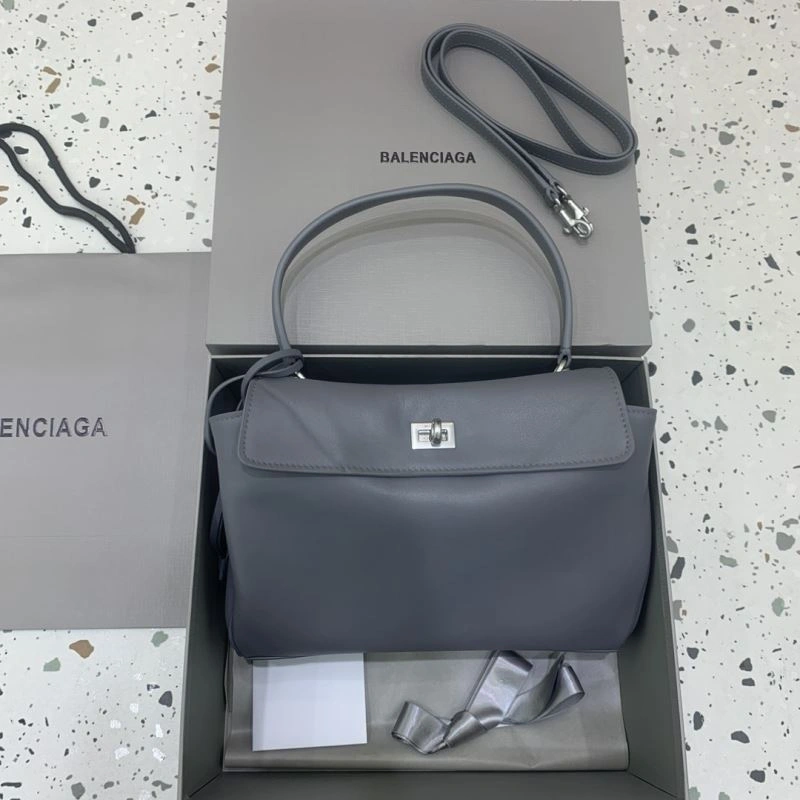 Balenciaga Rebel  Gray Bag with Silver Buckle ZeroBulk 69965