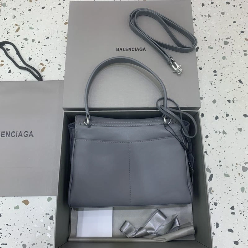Balenciaga Rebel  Gray Bag with Silver Buckle ZeroBulk 69965